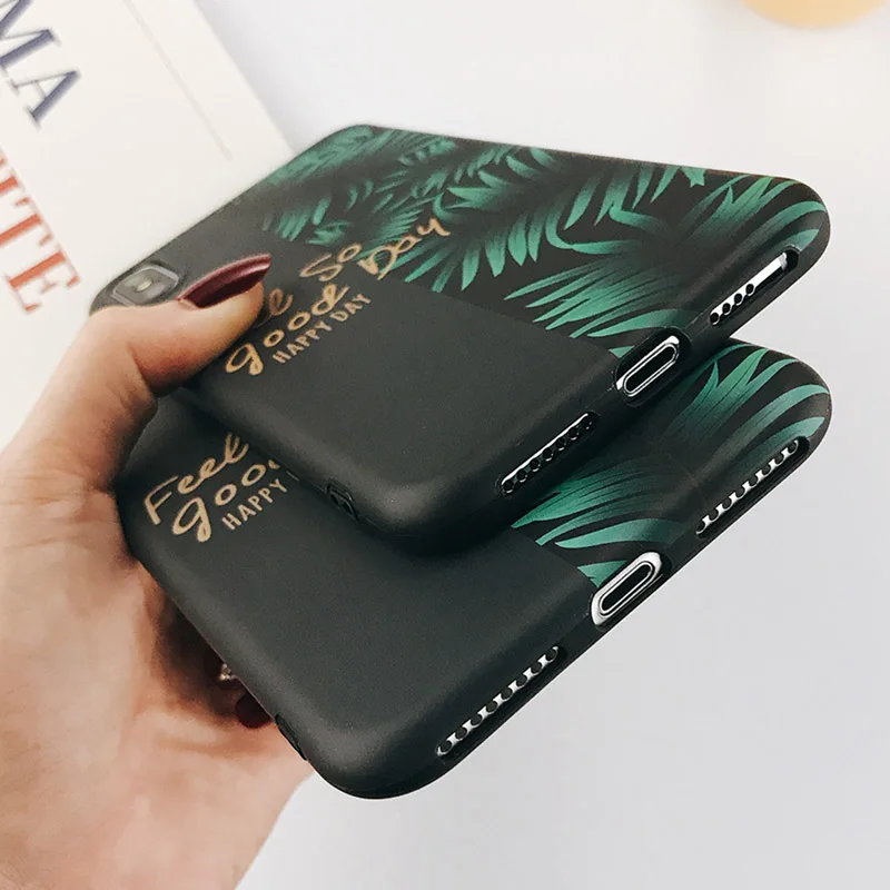 Lovebay чехол с английским алфавитом для iPhone 11 Pro X XR XS Max зеленые листья чехол s для iPhone 8 7 6 6S Plus Мягкий IMD полное заднее покрытие