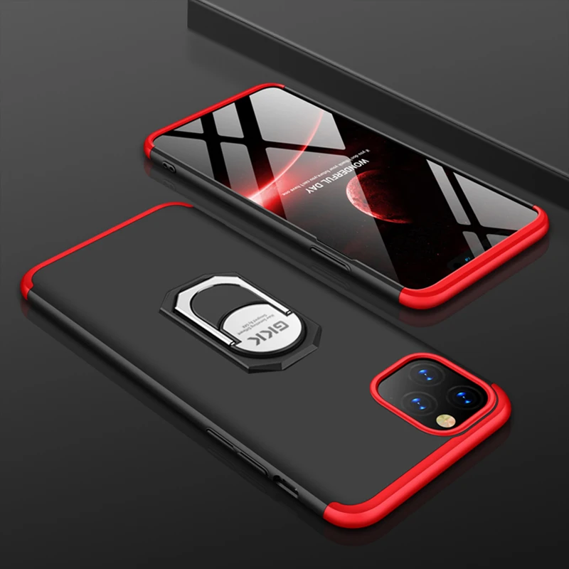 Casing for iPhone 11 Pro Max Case Full Protection With Glass Hard PC Matte Cover Apple Xs XR X 6 6s 7 8 Plus case | Мобильные