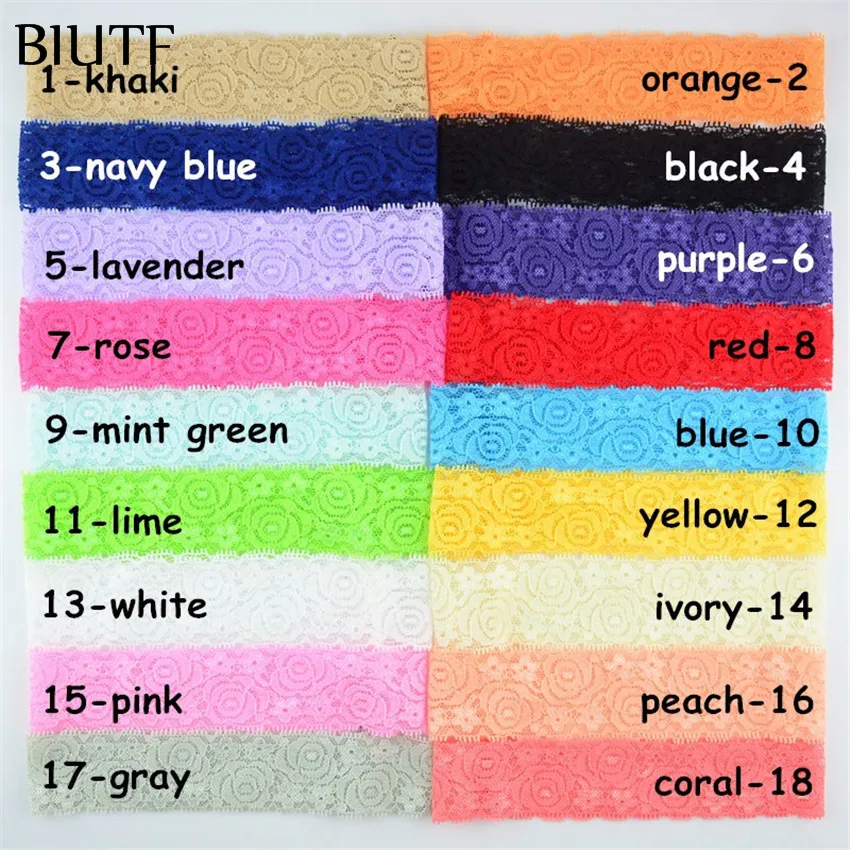 10pcs/lot Retail 4cm Elastic Lace Headband Kids Headwear kids Accessories Hotsale HD08 |
