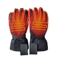 motorcycle electric heated gloves temperature adjustment waterproof heated guantes touch screen battery powered winter riding