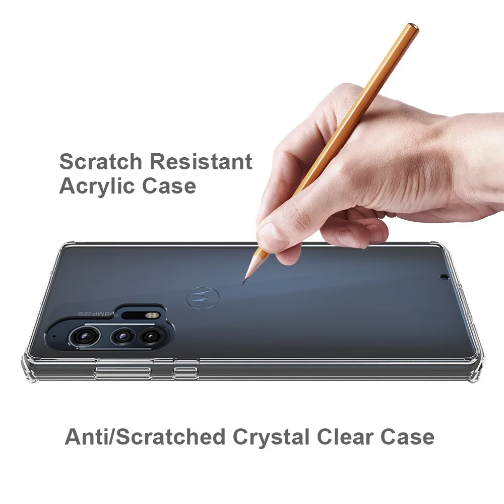Slim Hybrid Cover Air Cushion Fitted Case Flexible TPU With Clear Back Panel Shockproof Shell For Motorola Edge Plus Moto Edge+