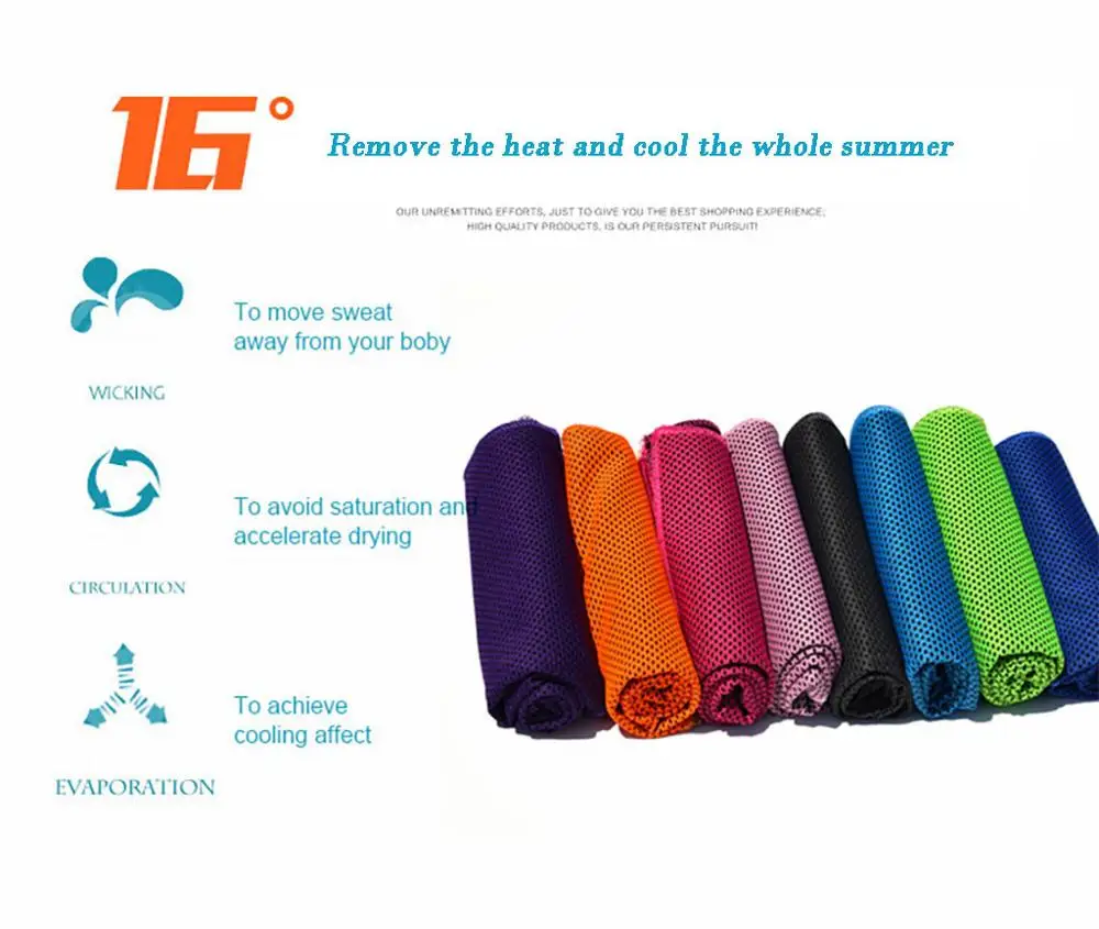 Горячее портативное спортивное полотенце из микрофибры Быстрый лед для