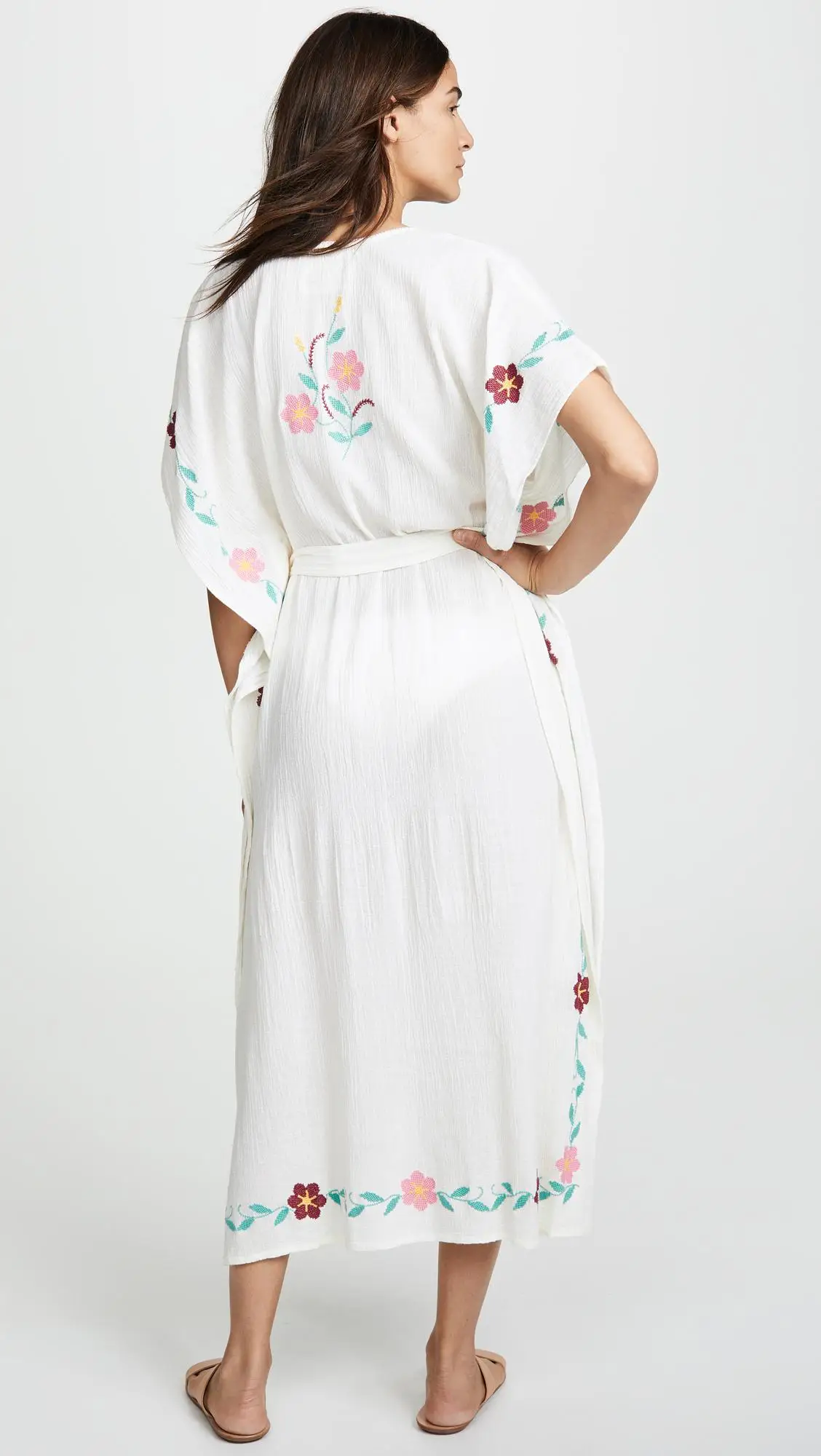 

popular logo embroidery tassel vacation long dress