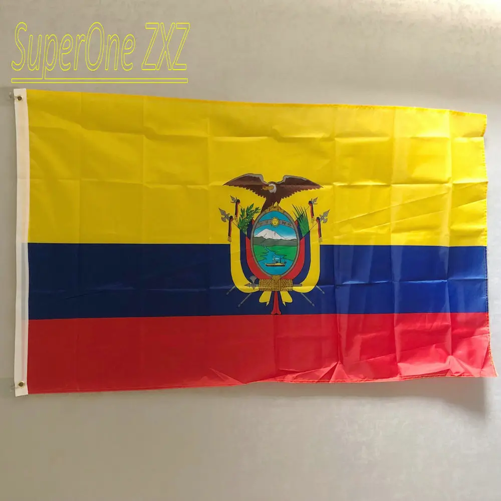 ZXZ Бесплатная доставка флаг Эквадора banner 90*150 см Высокое качество ECU EC внутреннее