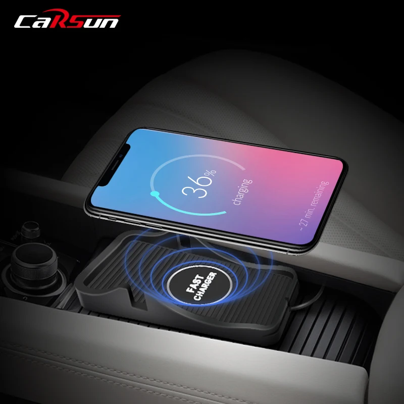 

Автомобильный держатель для телефона Carsun с беспроводным зарядным устройством, нескользящий Силиконовый коврик для быстрой зарядки, автомо...