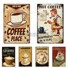 Винтажный металлический знак кофе, ферма, бар, кафе, Ретро плакат, американская фотография, чайный цвет, ретро настенная живопись, железная живопись, украшение