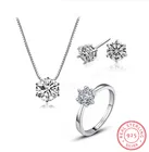 Комплект из колье, серёг и кольца, из серебра 925 пробы