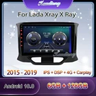 Автомагнитола Kaudiony, мультимедийный проигрыватель для автомобилей Lada Xray, Android 10,0, GPS-навигация, стерео 4G 2015-2020