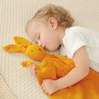 baby muslin cotton soothing towel soft comforter newborns accessories gauze security blankets cuddling sleep rabbit appease toy