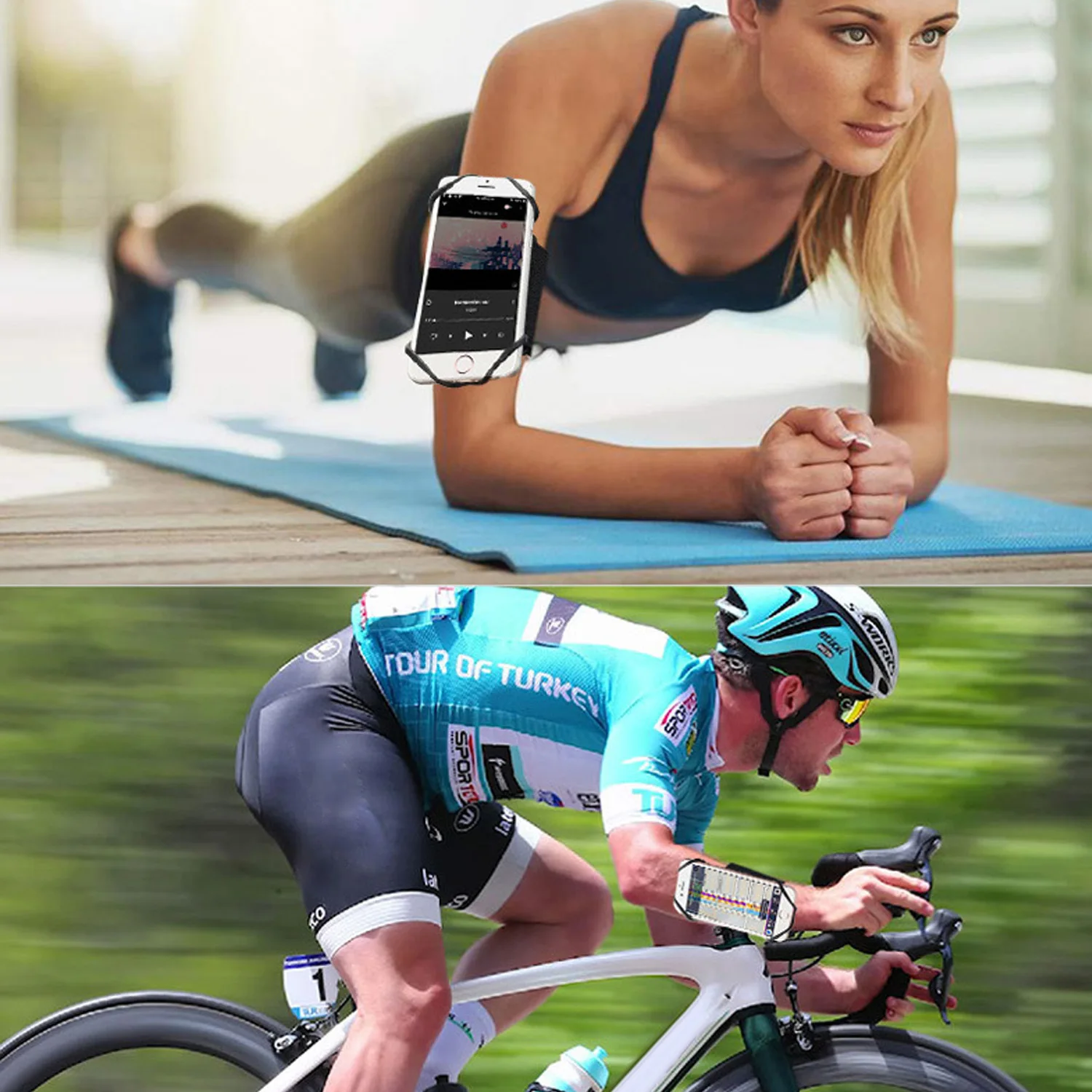 Регулируемый на 360 градусов Съемная ячейка держатель для телефона нарукавник