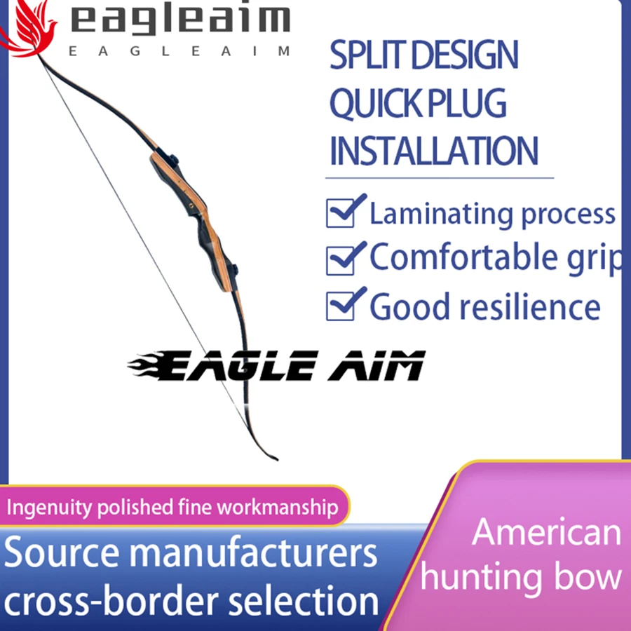 

Деревянный лук ручной работы для игр на открытом воздухе, Рекурсивные стрелы для Луки для начинающих, лука из сплит-дерева, лук для стрельбы ...