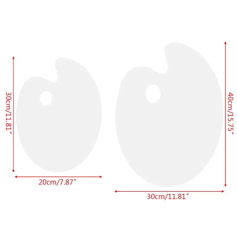 

Deluxe Plastic Clear Oval Palette Acrylic Easy Clean Transparent Artist Paint Mixing Watercolor Gouache Paint Palette