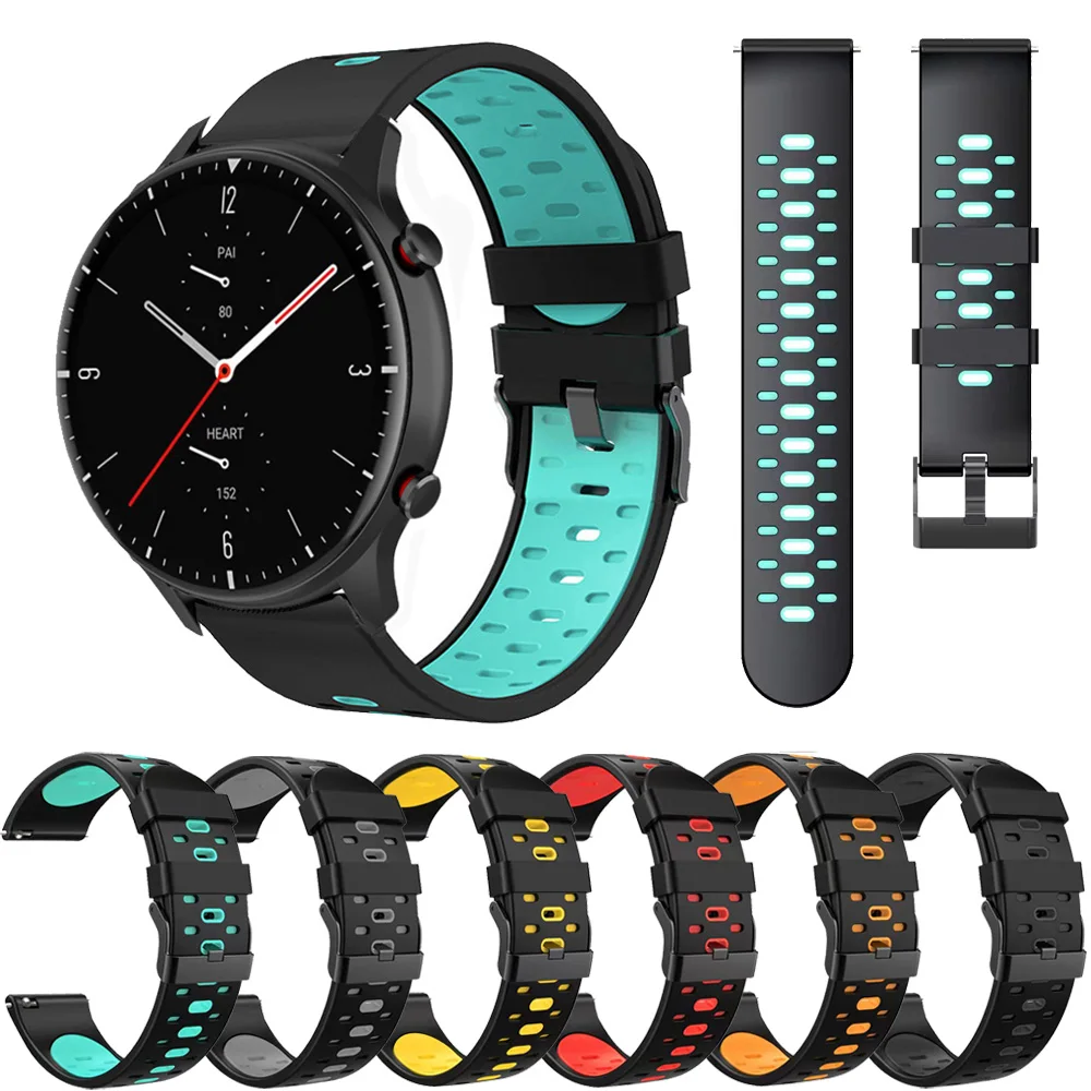 

For Huami Amazfit GTR 2 Strap Silicone 22mm Watchband Sport Replacement Bracelet For Amazfit GTR 2E GTR 47mm Stratos Wristband