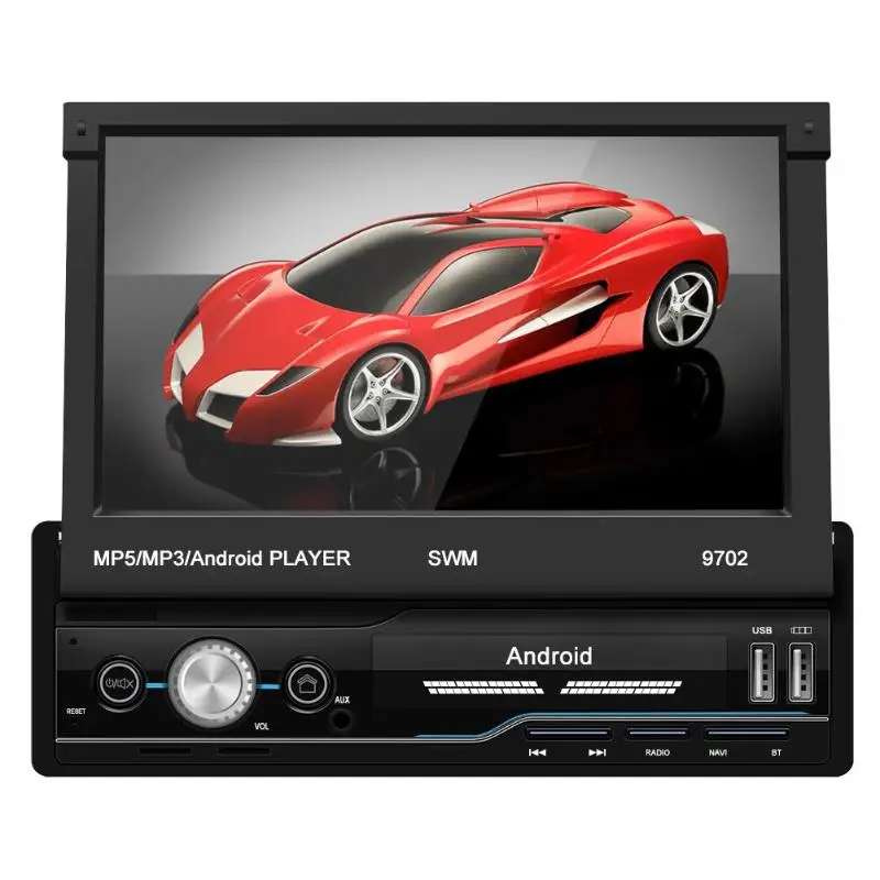 Автомагнитола SWM 9702 1Din Android 8 1 MP5 плеер 7 &quot ручной выдвижной сенсорный экран