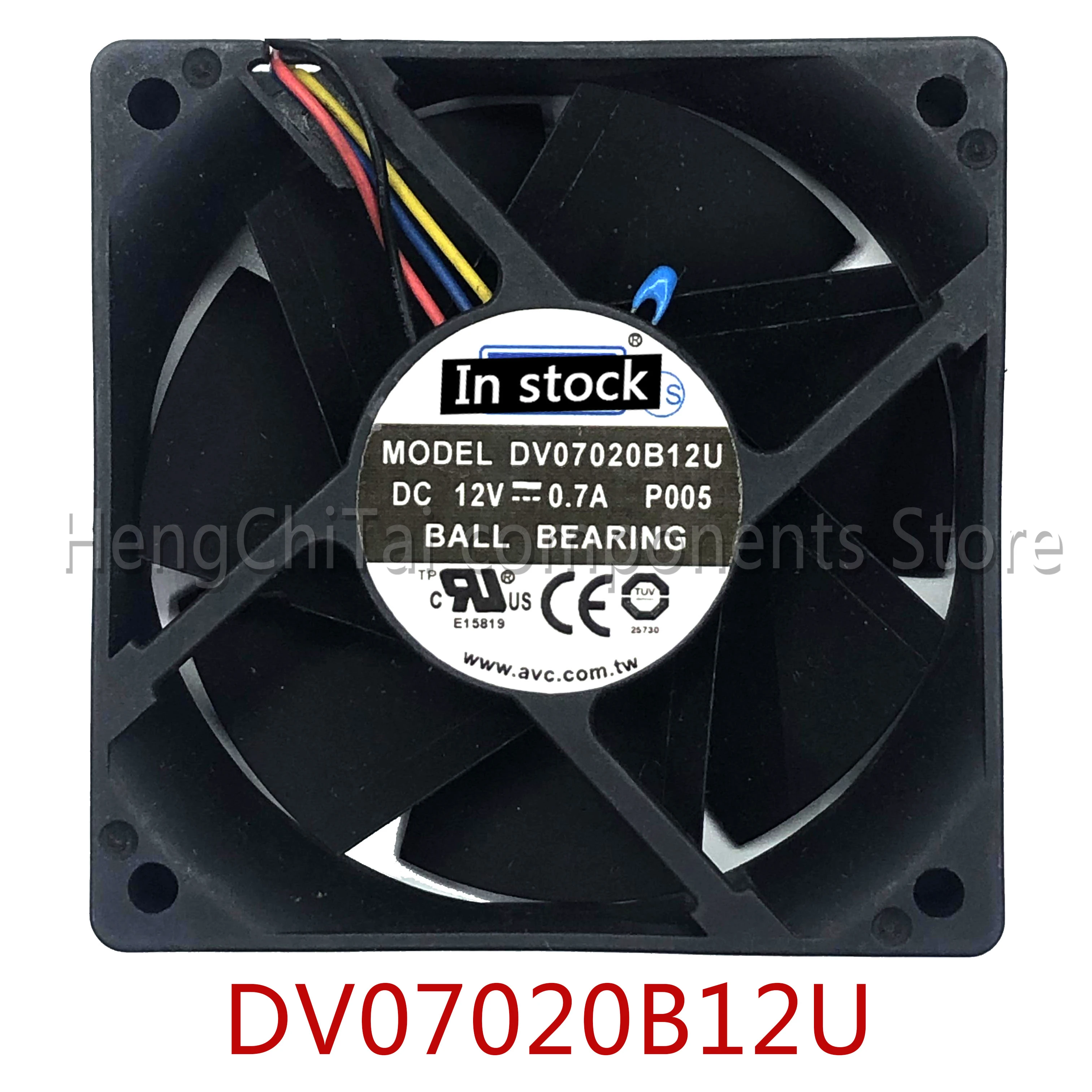 Оригинальный 100% рабочий для AVC DV07020B12U 7020 70 мм 7 см DC 12 В 0.7A вентилятор с двумя шарикоподшипниками инвертор сервера охлаждающий вентилятор