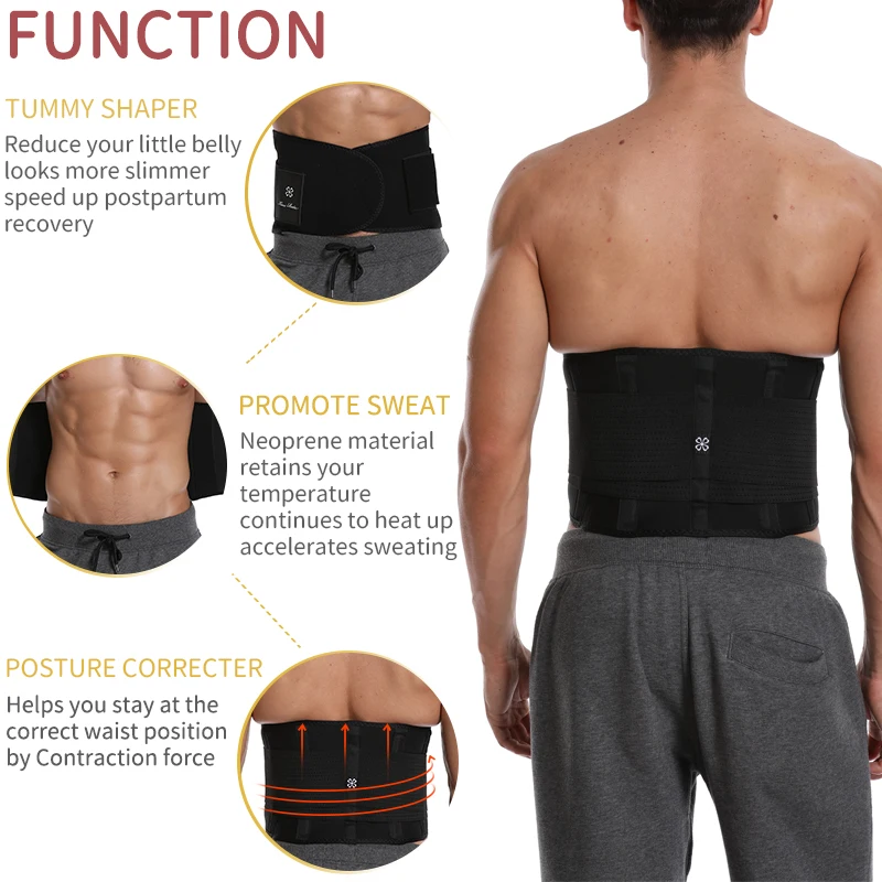 Мужской тренажер для талии мужской утягивающий пояс живота неопреновый
