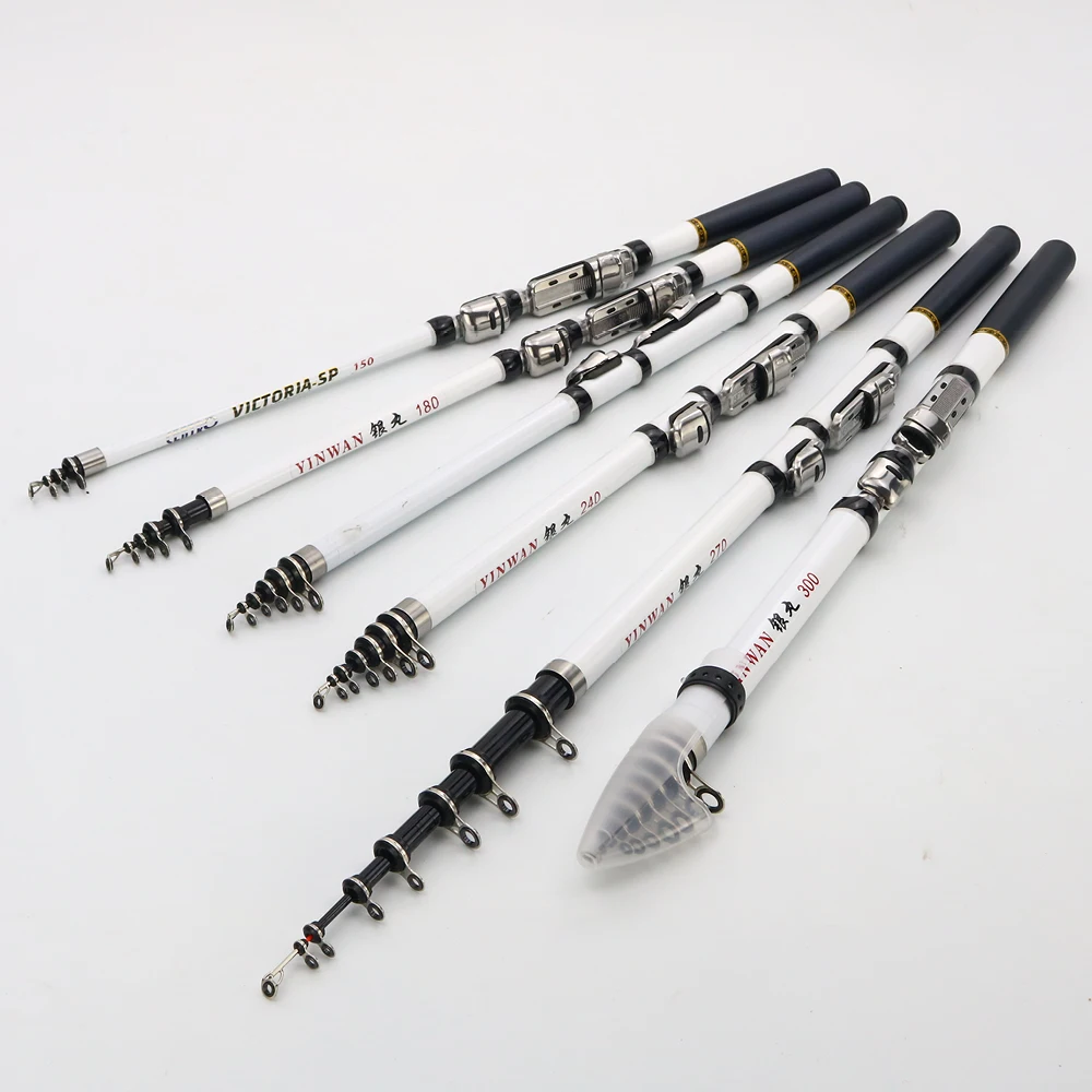 Telescopic Rock Fishing Rod Spinning fly Carp Feeder carbon fiber Pesca 3M 2.7M 2.4M 2.1M 1.8M 1.5M Mini travel Rod  Reel seat 2