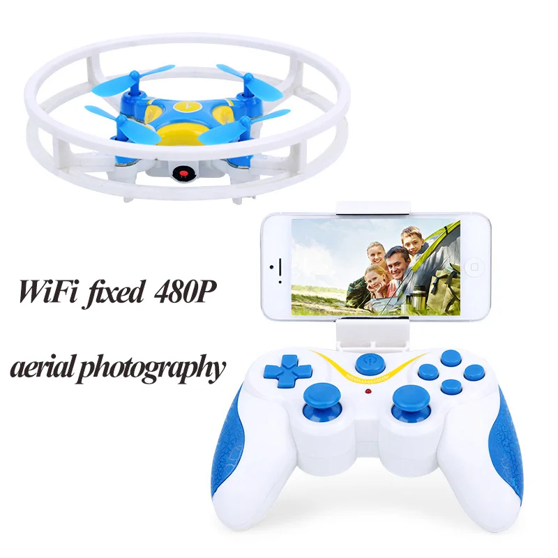 WiFi fixed 480P Новые Дешевые RC вертолеты 2,4 ГГц мини Дрон с камерой RC Квадрокоптер без камеры один ключ снять игрушки подарок для детей - Цвет: WiFi fixed 480P