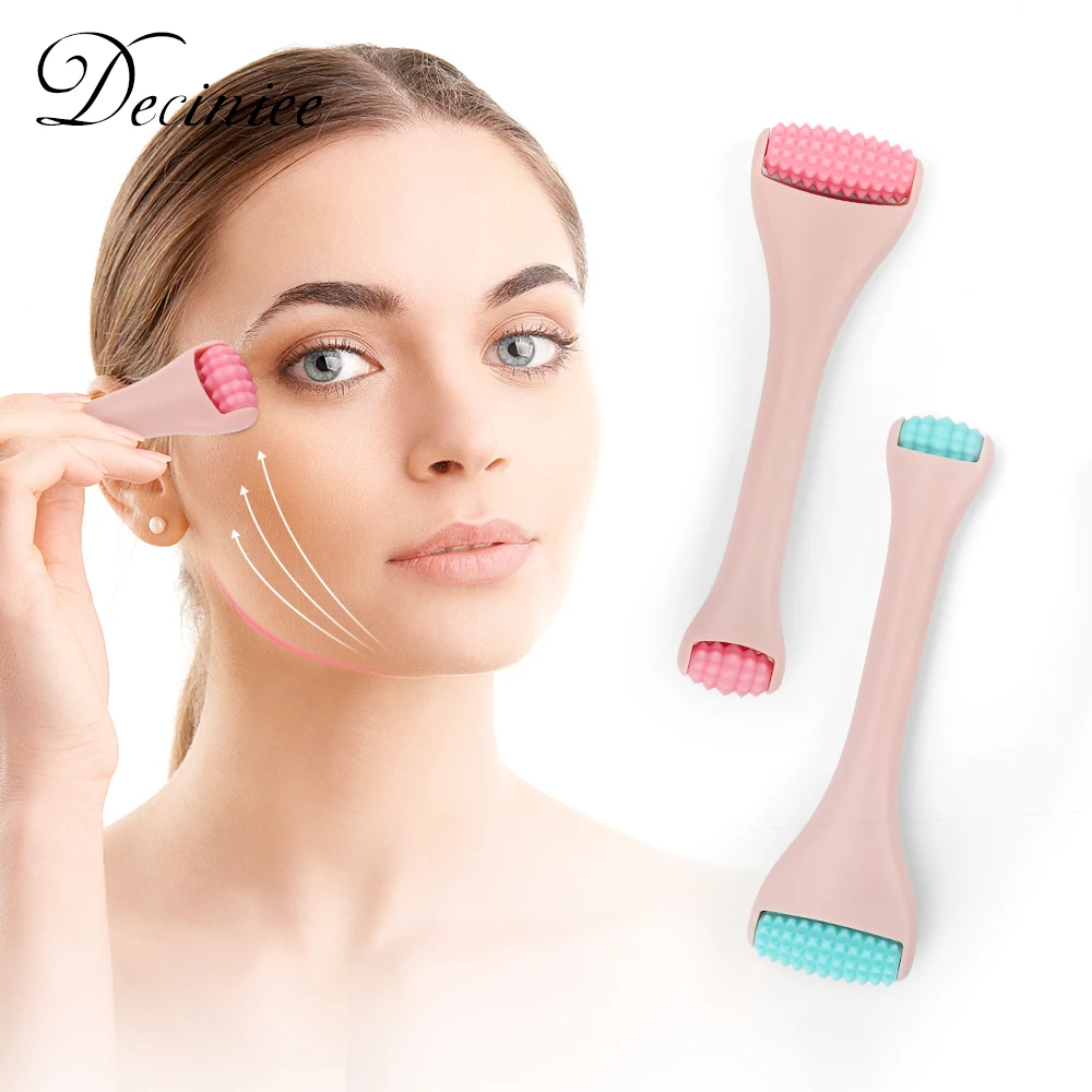 

Double Head Silicone Face Roller Facial Beauty Massager Anti-Aging Skin Care Tool Reduce Cellulite Puffiness Wrinkles for Face