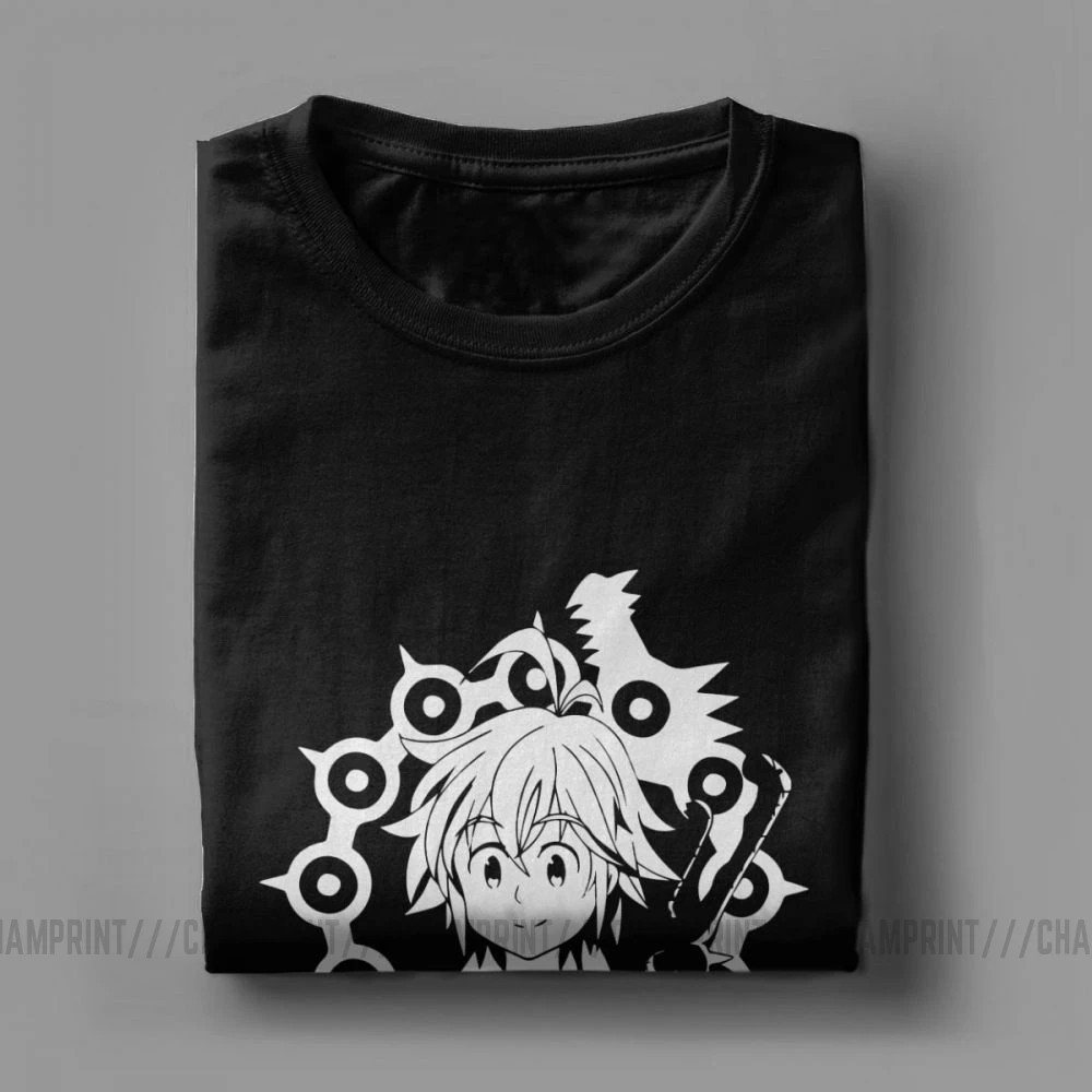 Мужские футболки Meliodas футболка из 100% хлопка с коротким рукавом рисунком семь
