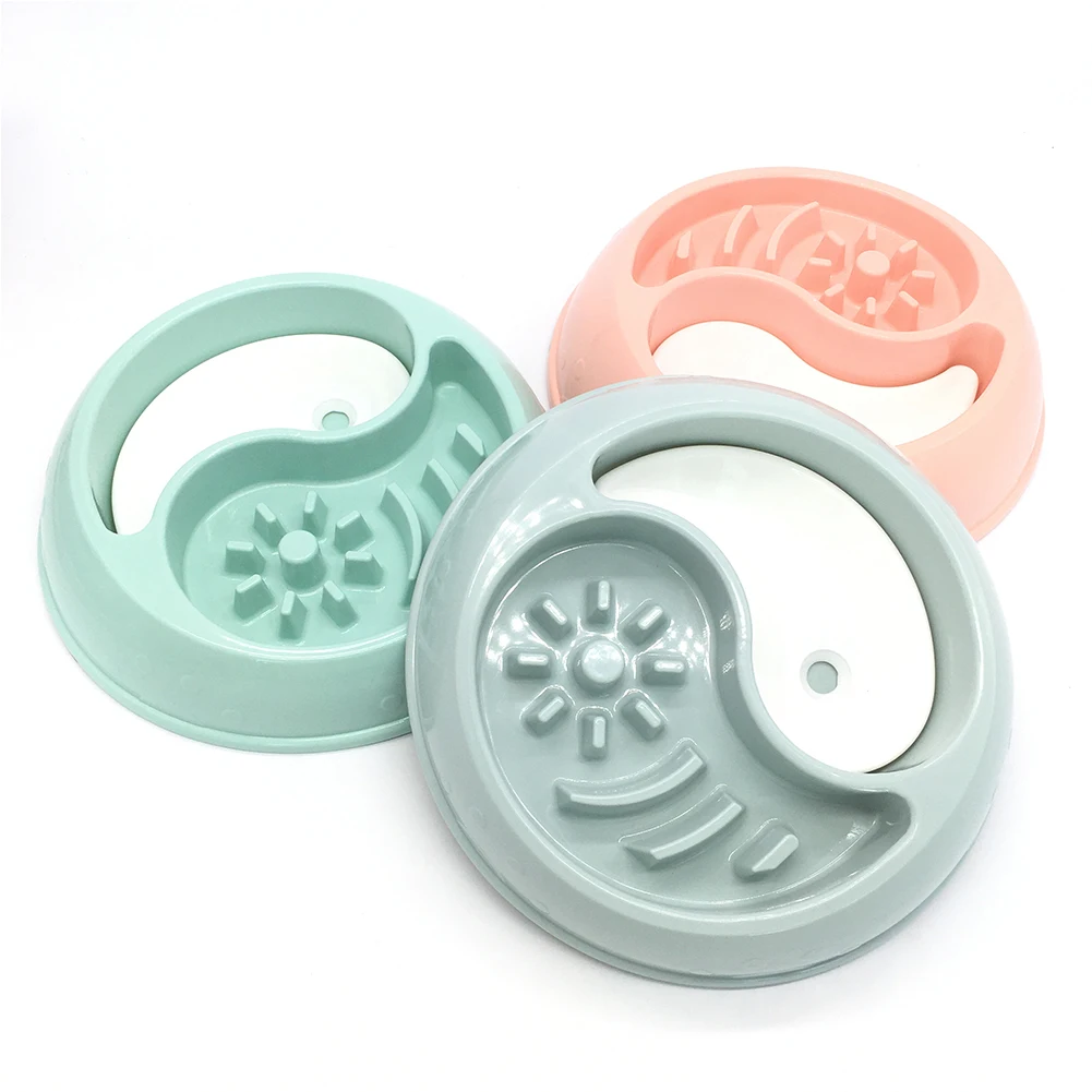 

Pet Feeder Dog Slow Eating Bowl Non Slip Puppy Cat Drinking Dish Kitten Feeding Supplies Anti Choke Medium Large Dog Ration Bowl