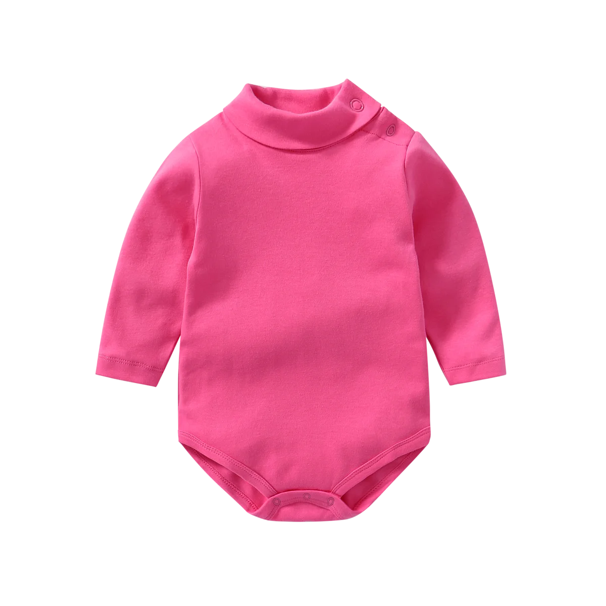 Rose Red Костюм для новорожденных девочек; боди Bebe с высоким воротником и длинными рукавами для малышей; боди для новорожденных; хлопковое боди для мальчиков и девочек; одежда для близнецов; комбинезон для малышей - Цвет: Rose Red