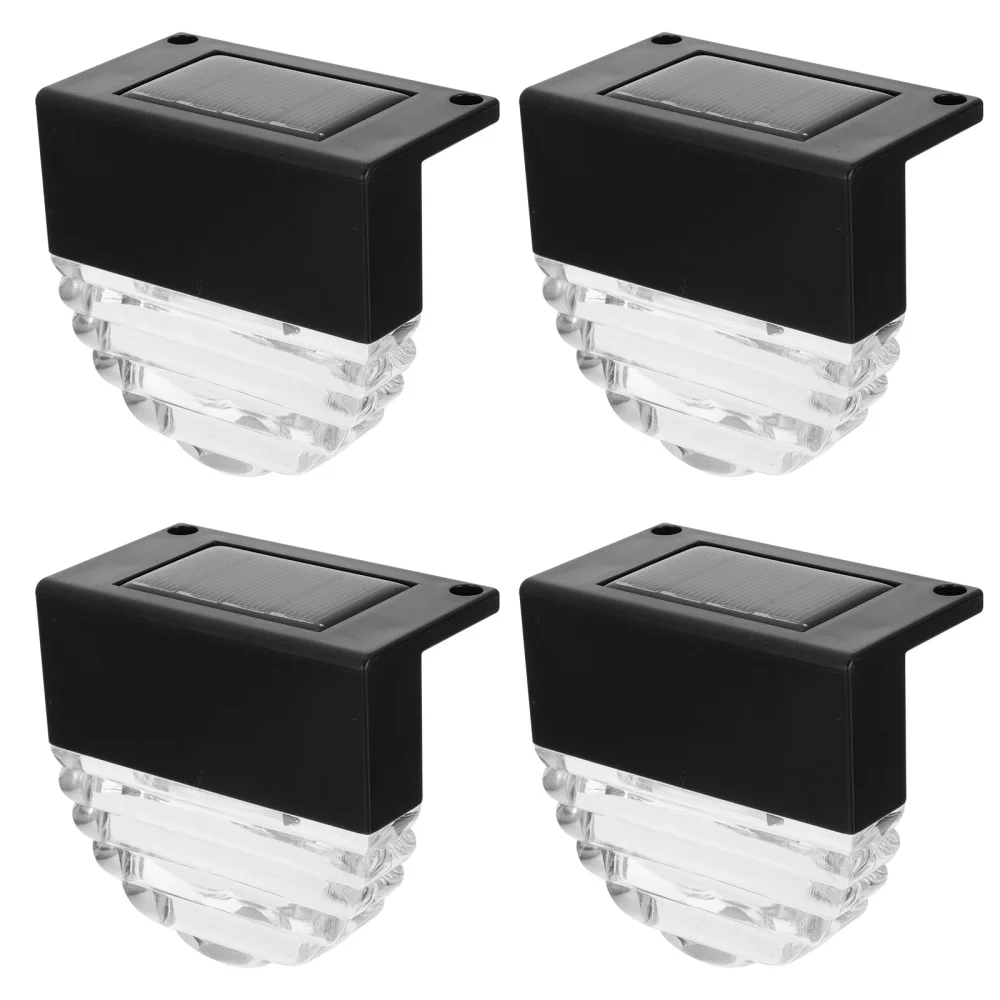 

4Pcs Outdoor Solar Stair Lights Decors Waterproof Landscape Stair Steps Lamps