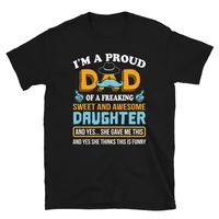 mens gift for dad from daughter funny fathers day gift t shirt