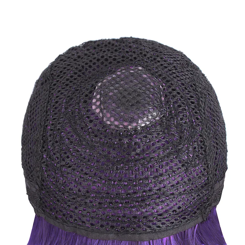 MapofBeauty длинный прямой Темно фиолетовый парик для Хэллоуина Косплей Натуральные