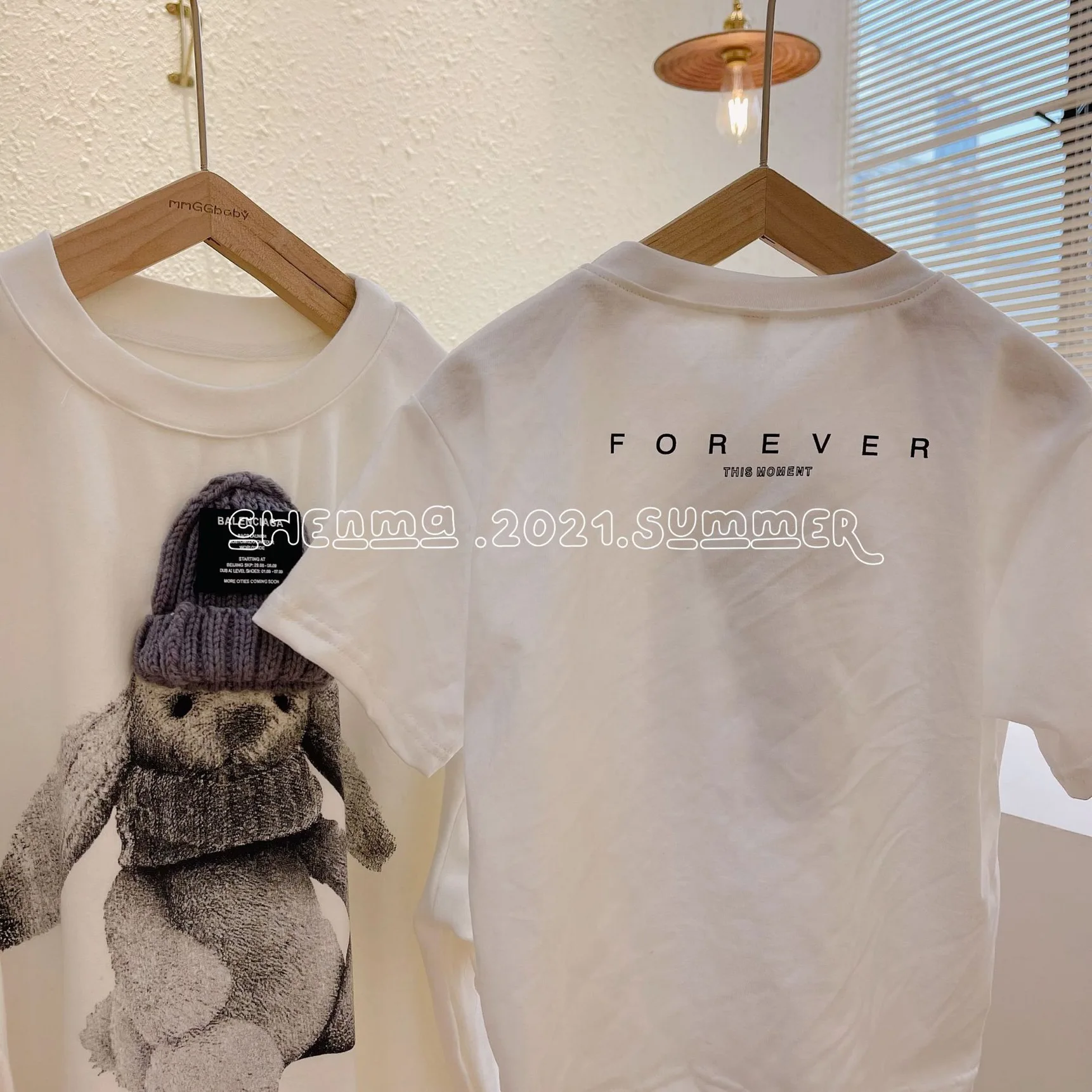 

2021 children's clothing summer parent-child Korean style tops T-shirt boys and girls short sleeves