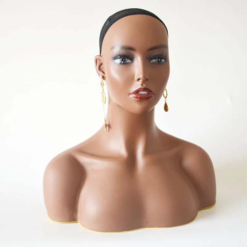 Fleshtone Реалистичная женская голова-манекен для парика демонстрации париков шляп