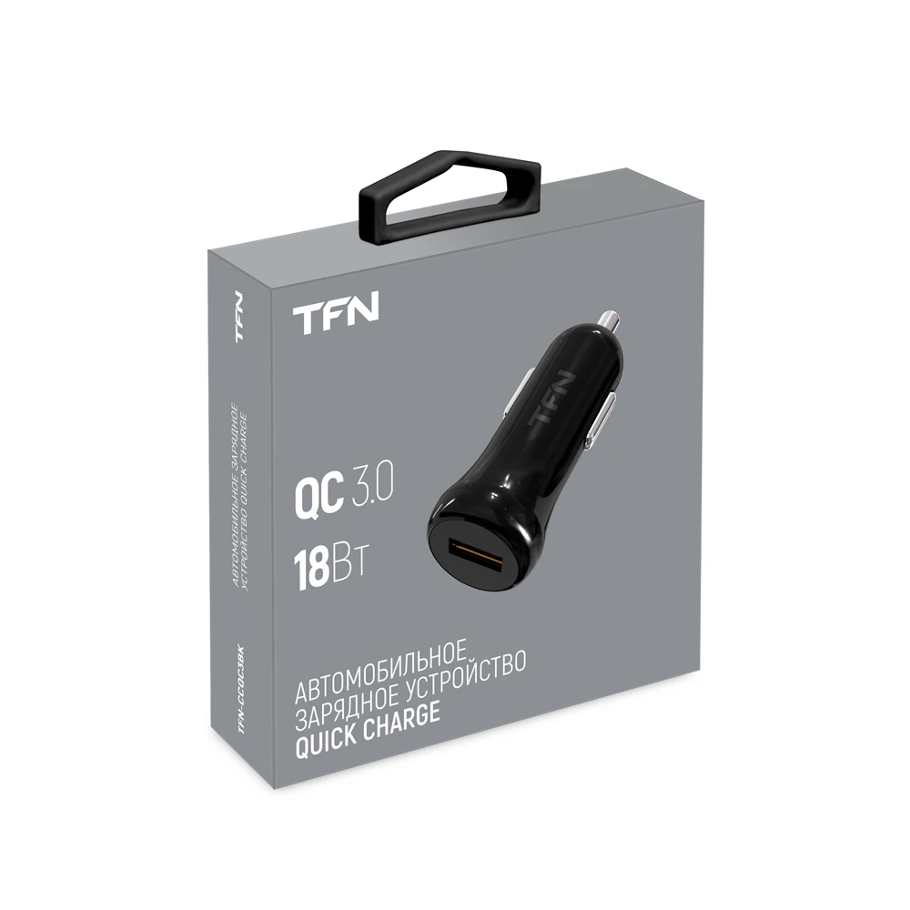 Автомобильное зарядное устройство TFN QC3.0 б/кабеля |