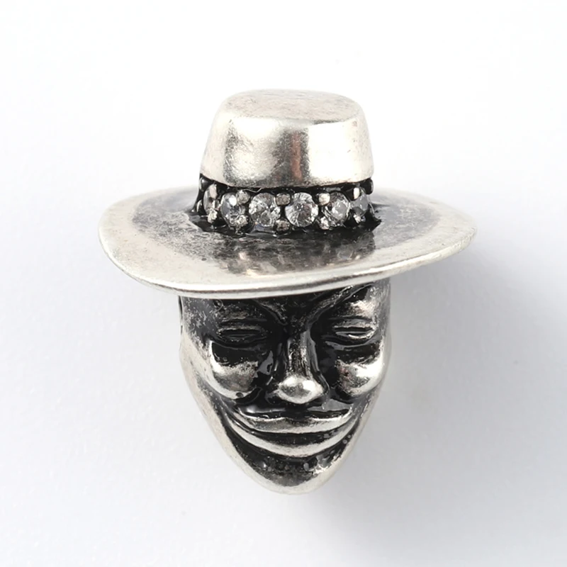1 шт Singreal Hat Guy shaped Micro Pave бусины DIY ювелирных изделий фурнитура Медный Шарм для