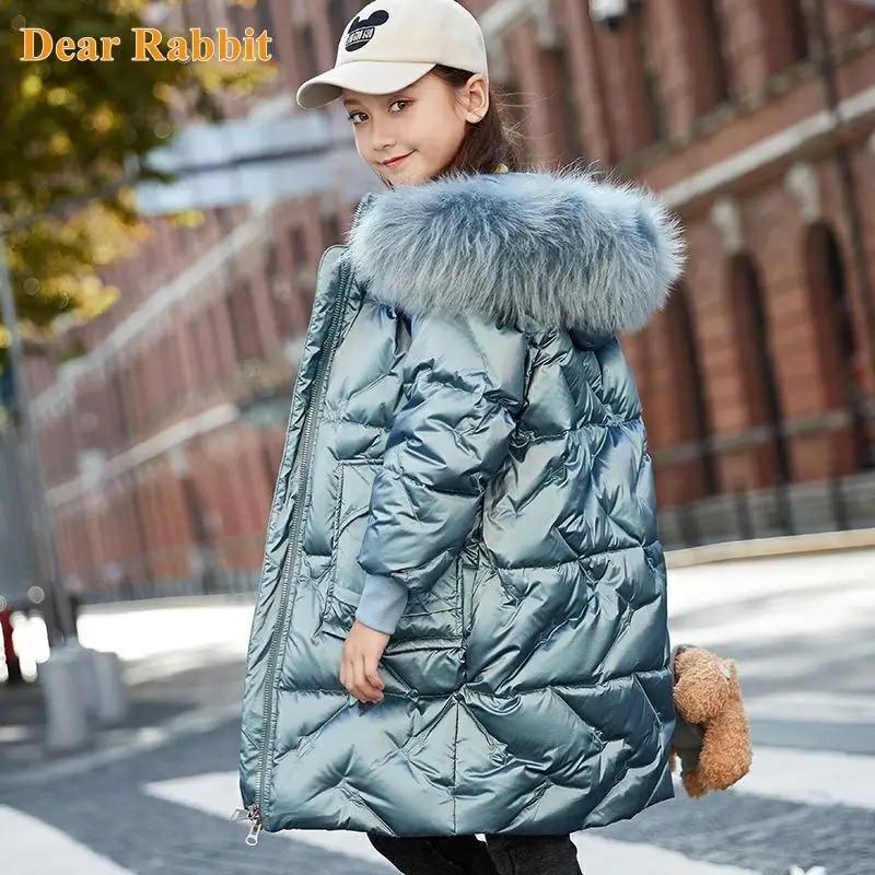 

Snowsuit 2021 children's Winter 90% White duck down Jacket for Girls Clothes waterproof Outdoor hooded coat Kids parka clothing