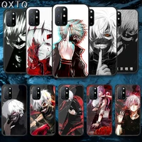 qxtq tokyo ghoul tempered glass mobile phone bag case cover for oneplus oppo realme find x2 3 6 7 8 9 t pro nord gt neo black