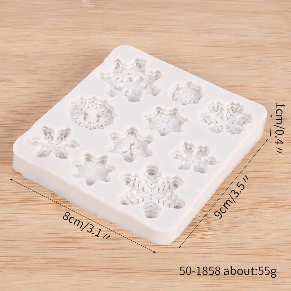 Снежинка Рождество 3D Силиконовая Форма торт украшения инструменты для кексов