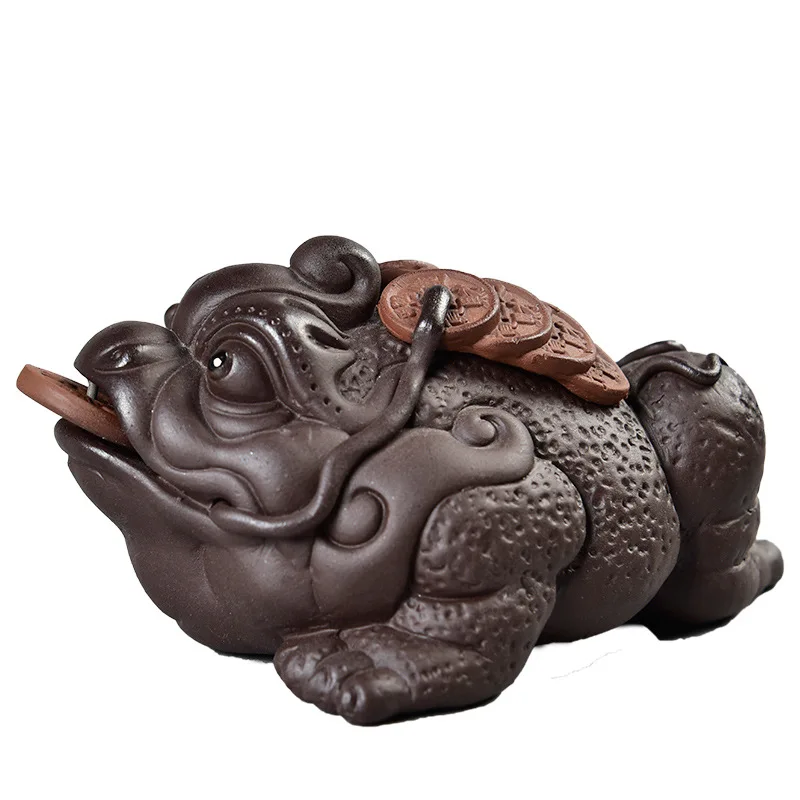 Креативный чайный набор Fortune Golden Toad фиолетовый песок украшение для питомцев