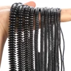 Бусины из натурального камня, черные плоские гематита, бусины-разделители россыпью для изготовления ювелирных изделий, рукоделия, аксессуары для рукоделия