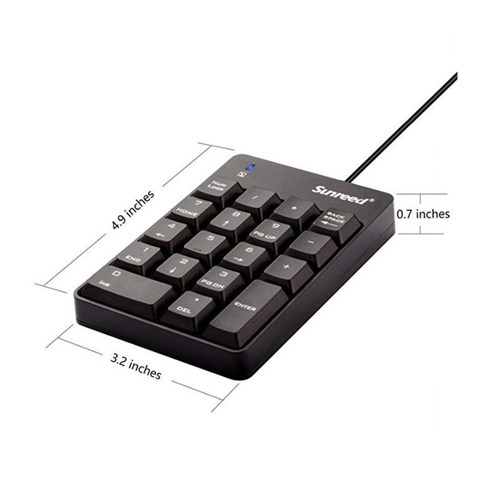 Проводная цифровая клавиатура RAXFLY USB 18 клавиш тонкая мини Для iMac/MacBook Air/Pro