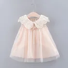 2020 летнее платье для новорожденных девочек, мини-платье для маленьких девочек, однотонное кружевное Тюлевое вечернее платье принцессы с бантом, одежда для 2 лет