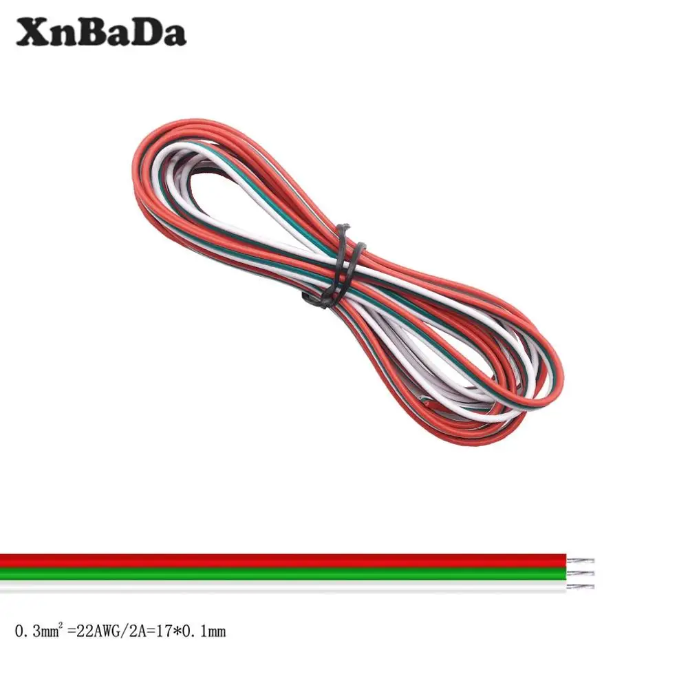 Светодиодный провод кабель 22AWG 2Pin/3Pin/4Pin/5Pin/6pin для WS2812B WS2811 5050 2835 5730 светодиодный