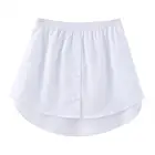 Женская рубашка с имитацией неравномерной юбки, блузка с подолом хвоста, хлопковая съемная нижняя юбка, эластичная юбка с высокой талией и разрезом, удлинитель юбки