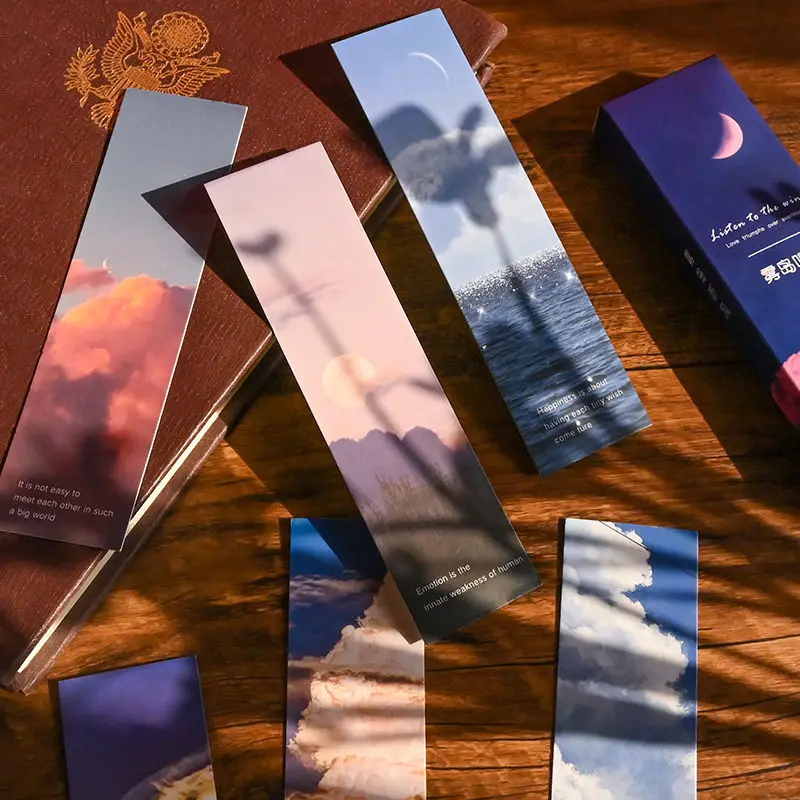 

Paper 4 Designs 30 Pcs/bag Ins Style Warm Series Creative Hand Account DIY Decor Bookmarks Stationery Student Office Supplies