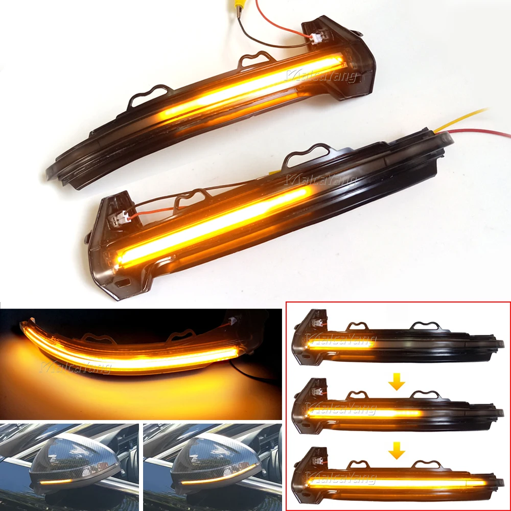 Car LED Dynamic Turn Signal Light Rearview Mirror Light Indicator Blinker for Audi A4/S4 B9 A5/S5 RS4 RS5 2016-2019