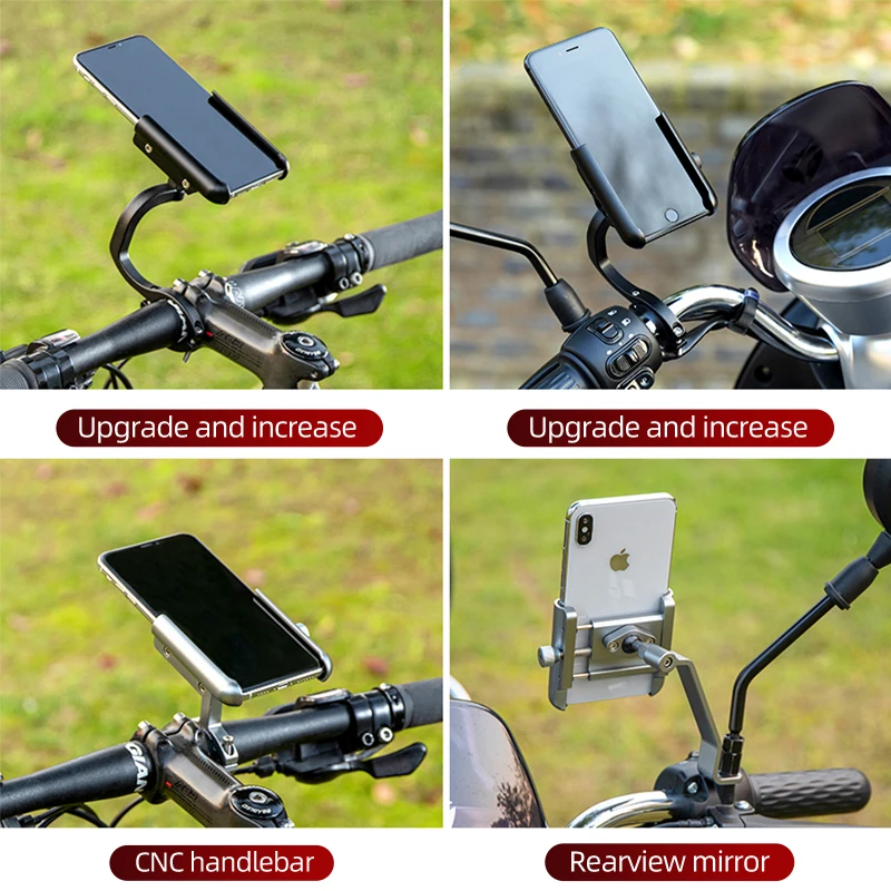 rockbros bike phone holder motorcycle electric bicycle phone holder 360 rotation car fixed navigation bracket bike accessories free global shipping