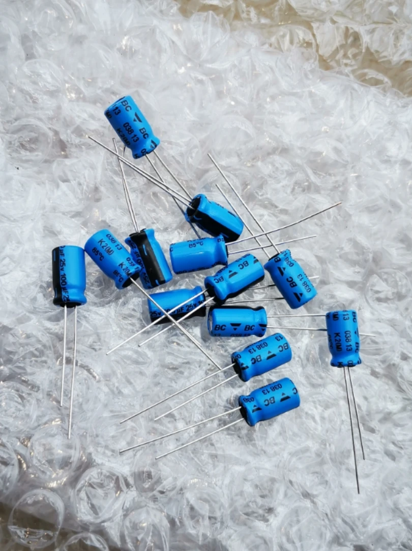 30 шт. Vishay-BC-25V100uf/25 в синий халат аудио фильтр серии 038 Алюминиевые