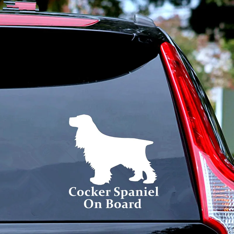 Кокер-спаниель на доске для Авто/бампера/окна виниловая наклейка наклейки DIY