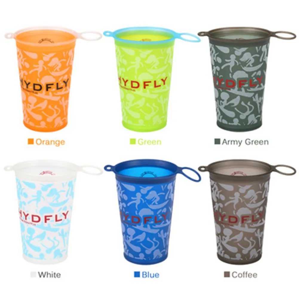 

200ml TPU Foldable Soft Water Cup Outdoor Portable Collapsible Bottle Bpa Free Climbing Hiking Drinkware