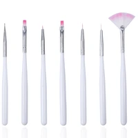 7pcsset nail brush set manicure set pencil dotting painting drawing nail art brush kit of brushes diy for gel nail polish
