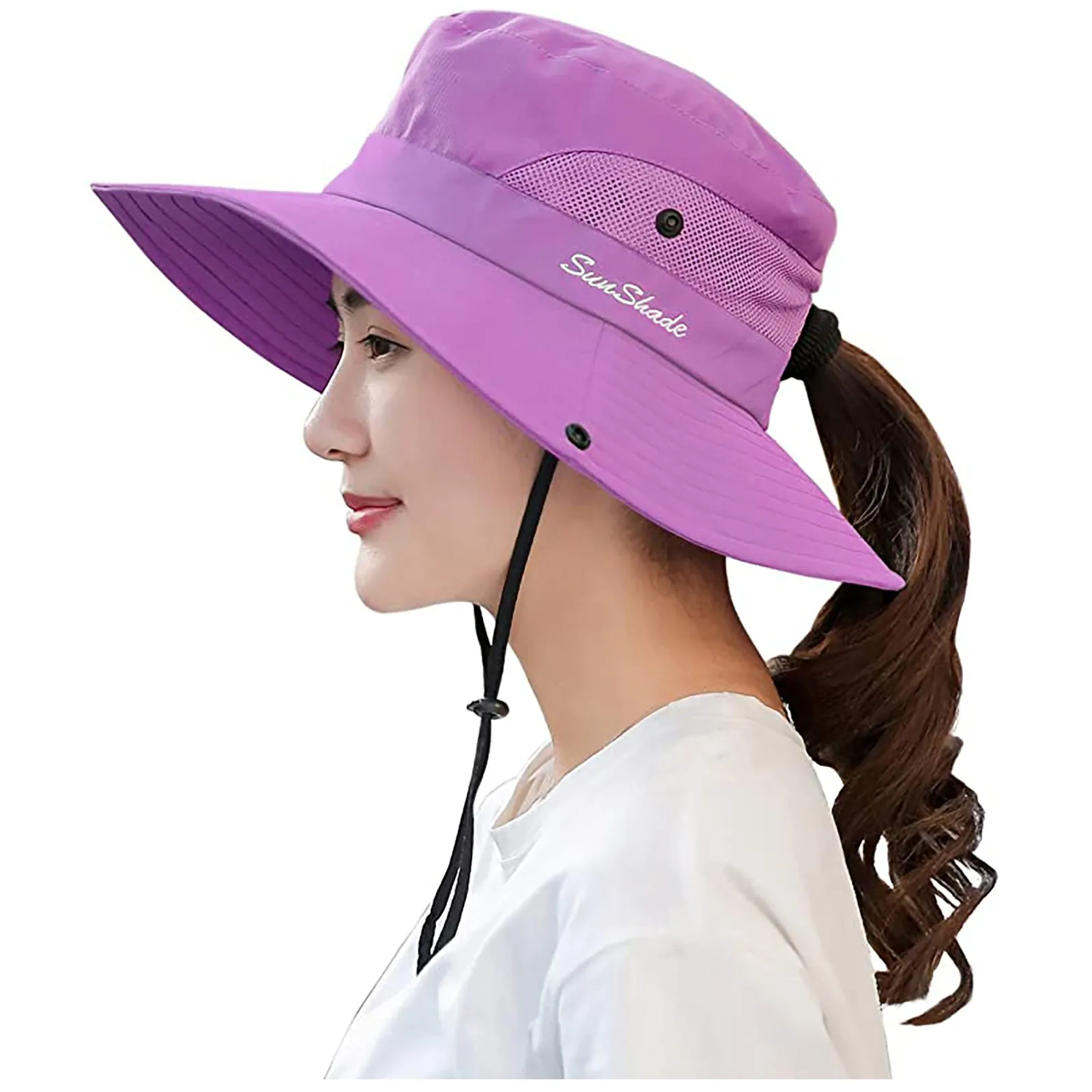 Шляпа Женская сетчатая Складная регулируемая широкая пляжная шапка с защитой от